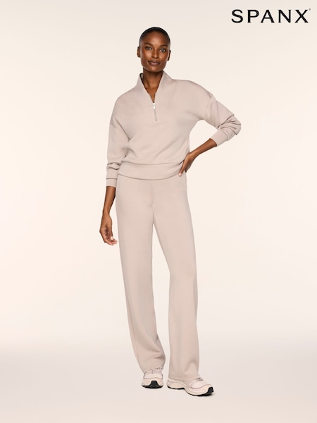 Cream - Spanx Airessentials® Straight Leg Trousers