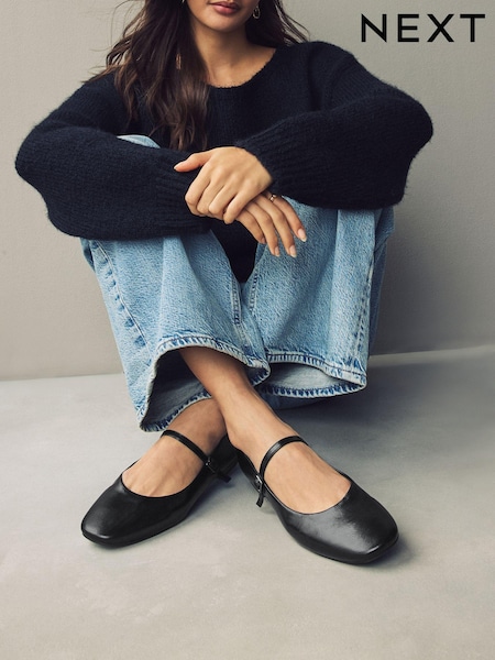 Black Standard/Wide Fit Forever Comfort® Round Toe Mary Jane Shoes (AF2052) | EGP1,920