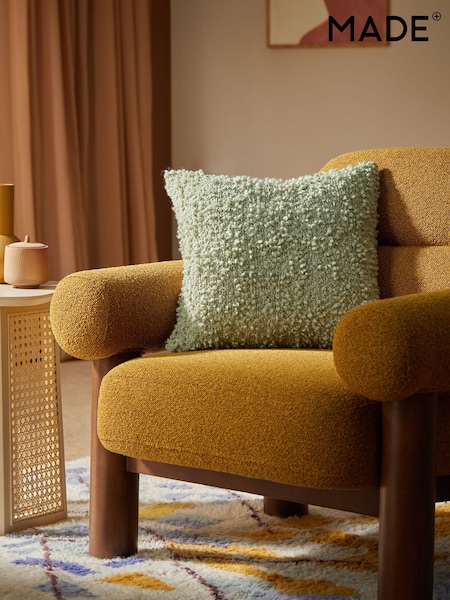MADE.COM Mint Green Agda Cosy Boucle Cushion (AF2207) | €29