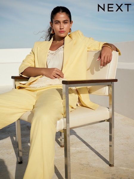 Gul - Tailored Blazer With Linen (AF2301) | kr820
