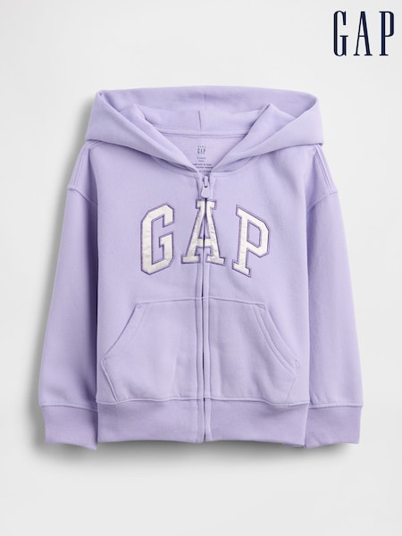 Lila fialová - Gap Vintage Soft Zip-up Hoodie (6mths-5yrs)