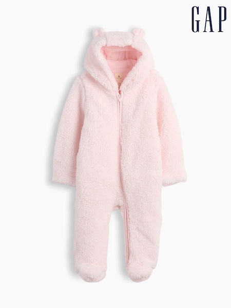 Pink - Gap Sherpa One-piece (0-24mths)
