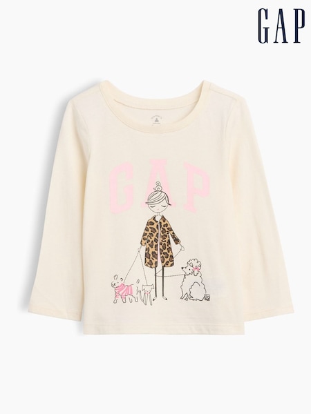 Cream - Gap Logo Short Sleeve T-shirt (6mths-5yrs)