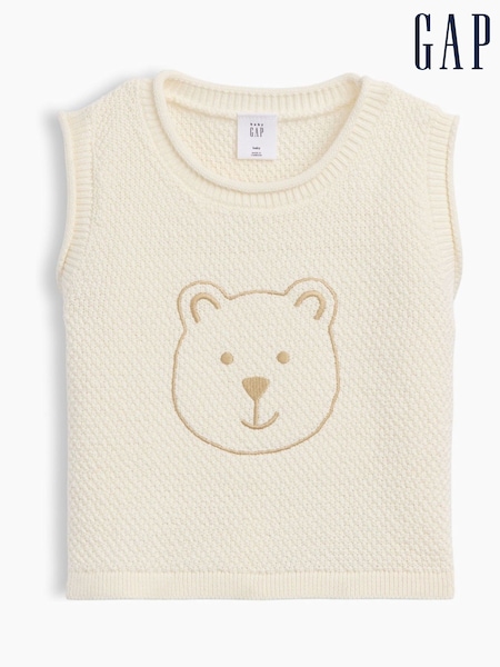 Grey - Gap Brannan Bear Sweater Vest (0-24mths)