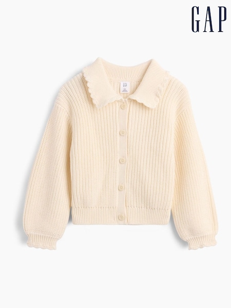 Cream - Gap Baby And Toddler Collared Cardigan Jumper (6mths-5yrs)