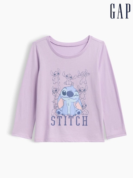 Purple Stitch - Gap Disney Graphic Long Sleeve T-shirt (6mths-5yrs)