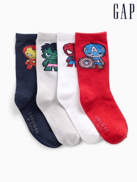 Red - Gap Marvel Avengers Crew Socks 4-pack