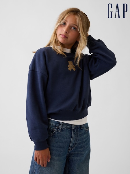 Navy Brannan Bear - Gap Vintage Soft Wedge Sweatshirt (4-13yrs)