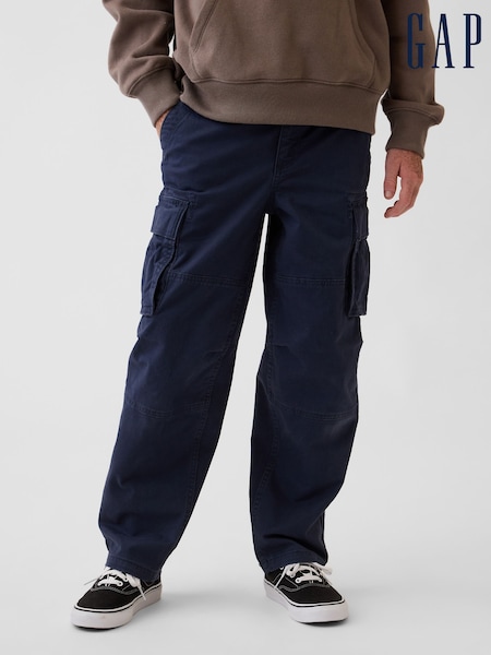 Navy - Gap Loose Cargo Trousers (4-13yrs)