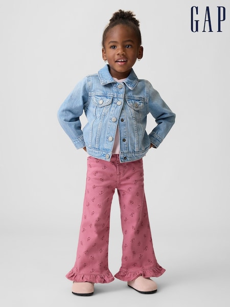 Rosa a fiori - Gap Ruffle-hem Stride Jeans (6mths-5yrs)