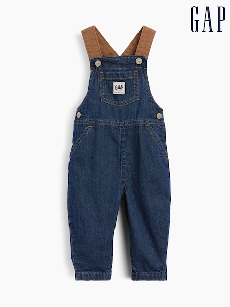 Blå - Gap Baby smækbukser i Denim (0-24mdr.)
