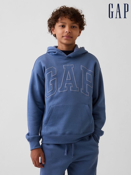 Blue - Gap Relaxed Logo Hoodie (4-13yrs)