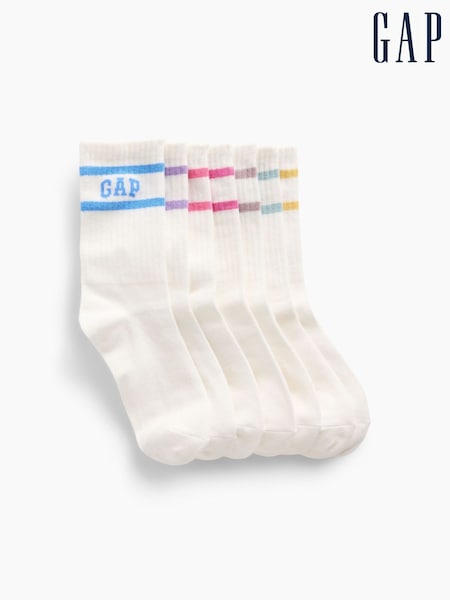 Blue/White - Gap Varsity Logo Socks 7-pack (6-13yrs)