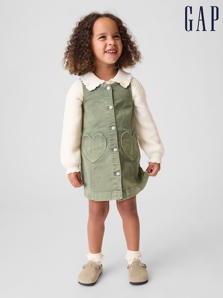 Grün - Gap – Jeans-Etuikleid mit Herztasche (6M.–5J.)