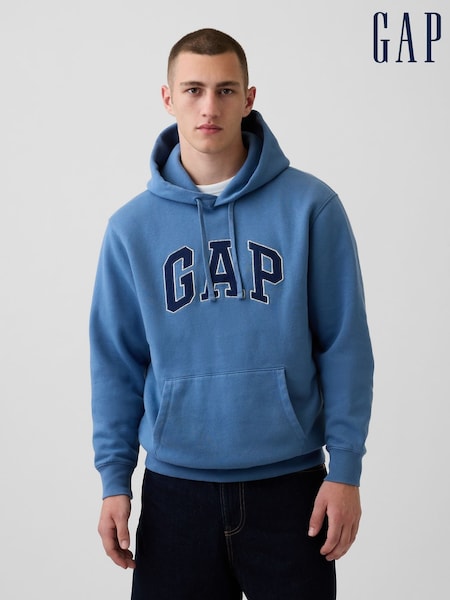 Blue - Regular Gap Vintagesoft Arch Logo Hoodie