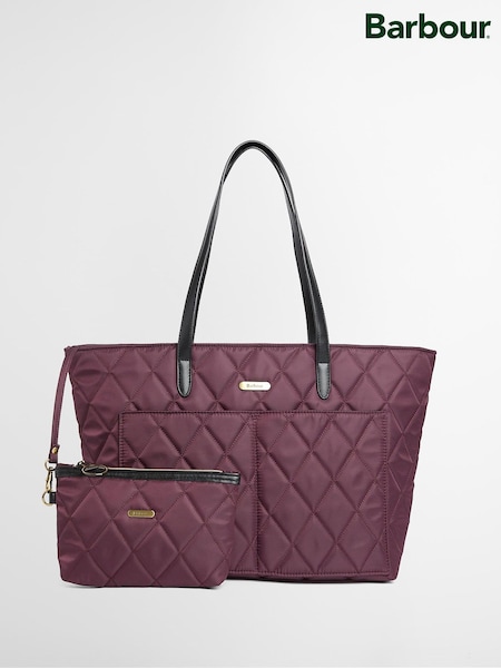 Brown - Barbour® Quilted Tote Bag