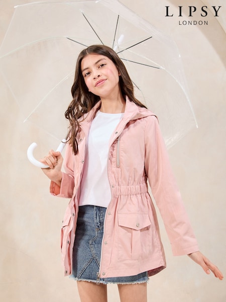 Lipsy Pink Shower Resistant Lightweight Raincoat (3-16yrs) (AF6000) | $77 - $91