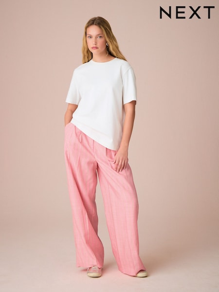 Pink Bright Stripe Wide Leg Trousers (AF6039) | kr587