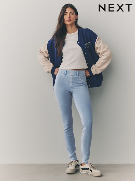 أزرق تبييض - Jersey Denim Leggings (AF6075) | ‏119 ر.س.‏