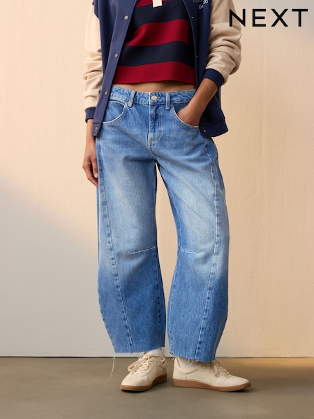 Dark Blue Horseshoe Barrel 100% Cotton Jeans (AF6116) | R$ 400