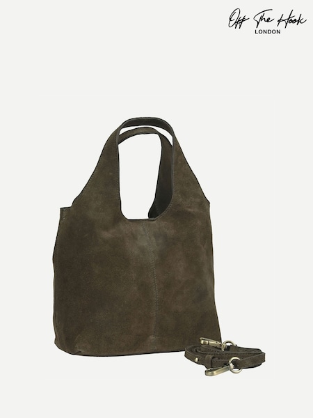 zelena - Off The Hook Alanis Suede Tote Bag With Cross-body Strap