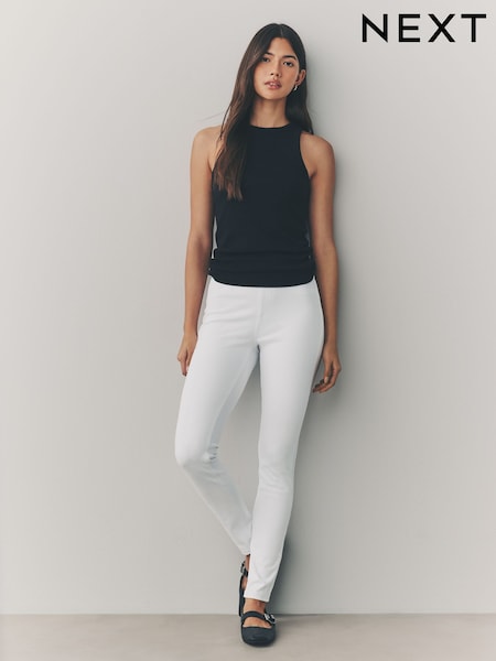 White Jersey Denim Leggings (AF6130) | R$ 190