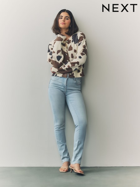 Mid Blue Tint Slim Lift And Shape Jeans (AF6134) | $90