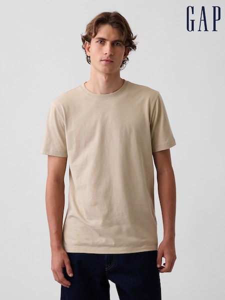 Beige - Regular Gap Classic Short Sleeve T-shirt