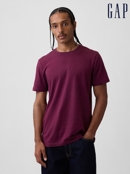 Burgundy Red - Regular Gap Classic Short Sleeve T-shirt