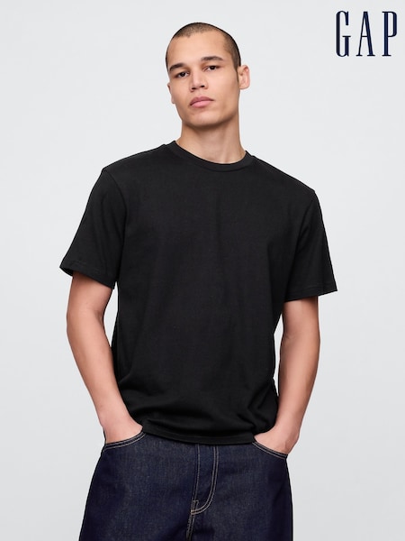 črna - Regular Gap Heavyweight Relaxed Short Sleeve T-shirt