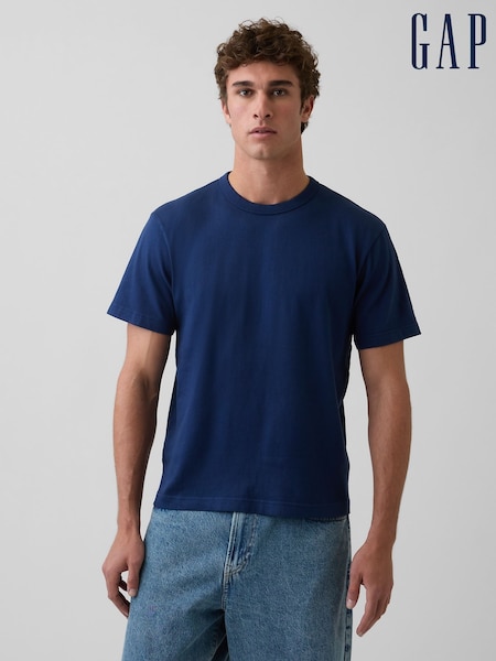 Blå - Regular Gap Heavyweight Relaxed Short Sleeve T-shirt