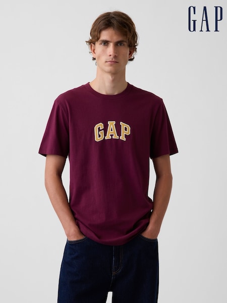 Burgundy Red - Regular Gap Arch Logo T-shirt