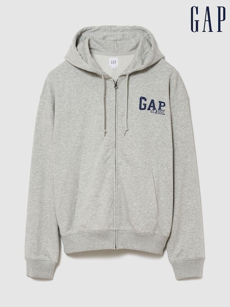 Grey - Regular Gap Relaxed Full-zip Hoodie