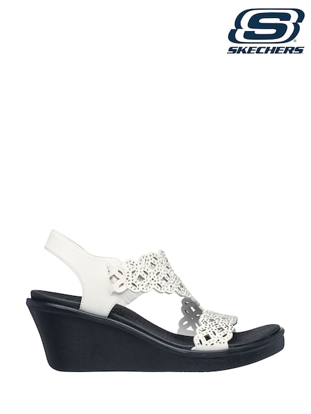 Skechers White White Rumble on Wedge Sandals (AF6840) | €63