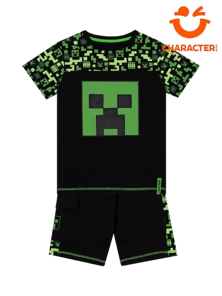 Character Green Minecraft 100% Cotton T-Shirt And Shorts Outfit Set (AF6909) | €23