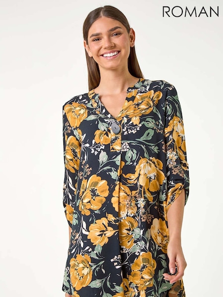 Roman Longline Floral Print Top (AF7024) | 61 €