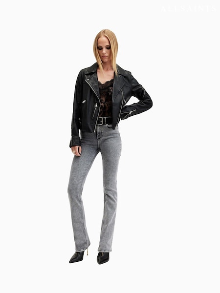 AllSaints Washed Grey Slim Haldan Bootcut Jeans (AF7041) | AED751