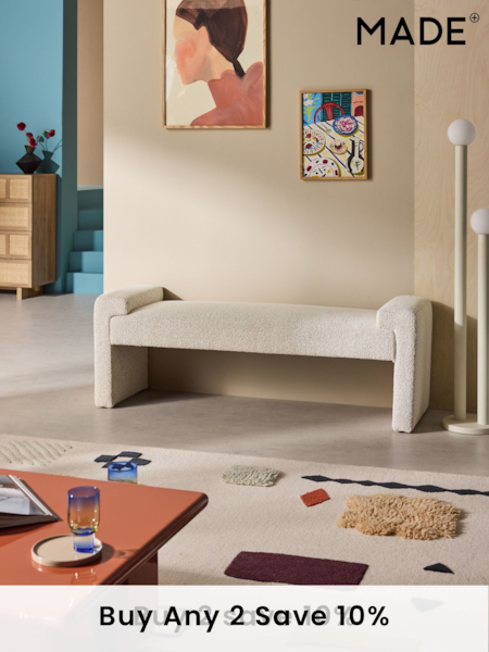 MADE.COM Off White Pax Boucle Brixton Bench (AF7066) | €284