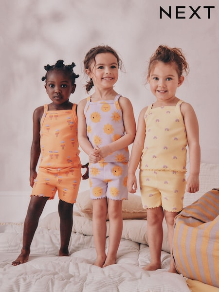 Multi Cami Vest Short Pyjamas 3 Pack (9mths-10yrs) (AF7069) | € 33 - € 41