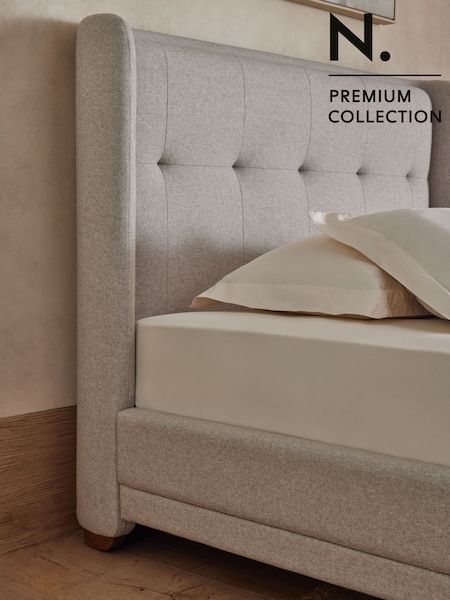 Ivory N. Premium 400 Thread Count 100% Egyptian Extra Deep Fitted Cotton Sateen Sheet (AF7137) | €31 - €50