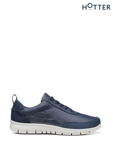 Hotter Navy Blue Regular Fit Gravity II Lace-Up Shoes (AF7140) | €127