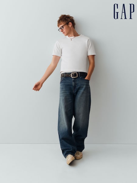 Ciemny sprany - Regular Gap Loose Bootcut Jeans