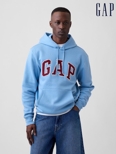 Blå/Burgunder - Regular Gap Vintagesoft Arch Logo Hoodie