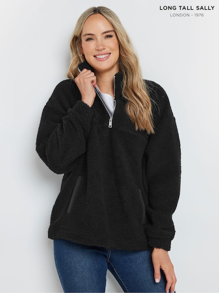 Long Tall Sally Teddy Fleece Quarter Zip Jacket (AF7302) | ‏192 د.إ.‏