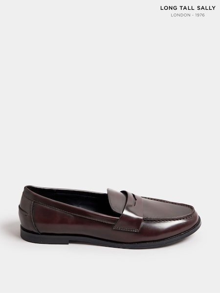 Long Tall Sally Red Patent Loafers (AF7336) | €62