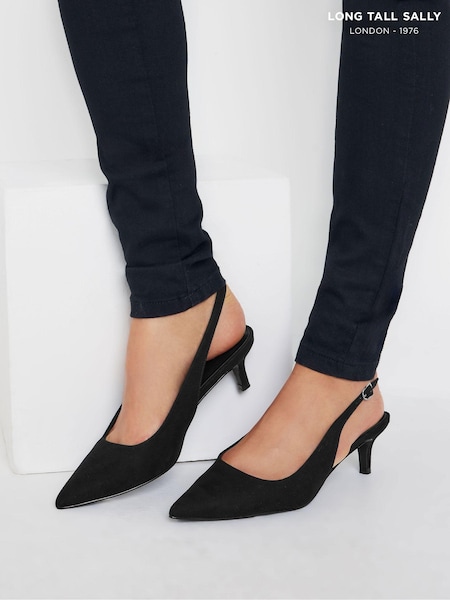 Negru - Long Tall Sally Slingback Point Pantofi (AF7352) | 290 LEI