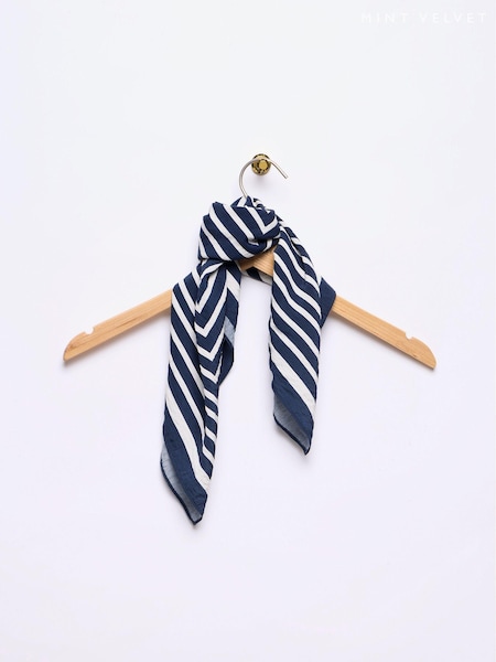 Mint Velvet Geometric Print Neck Scarf (AF7410) | 182 LEI