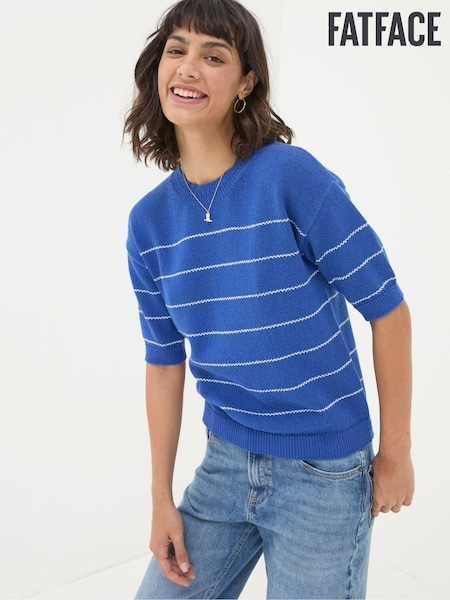FatFace Blue Taya Knitted Top (AF7421) | €33