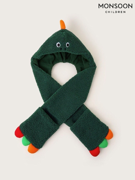 Monsoon Green Fleece Dinosaur Hat Scarf (AF7490) | ‏67 د.إ.‏ - ‏ 71‏ د.إ.