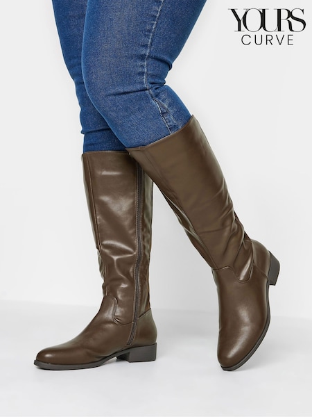 Yours Curve Stretch PU Knee Boots (AF7508) | 61 €